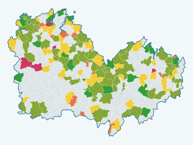 Carte de la satisfaction des habitants dans les Côtes-d'Armor (22)