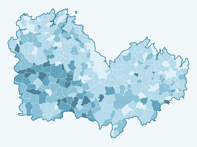 Carte du vote Jean Lassalle dans les Côtes-d'Armor (22)