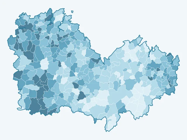 Carte du vote Jean-Luc Mélenchon dans les Côtes-d'Armor (22)