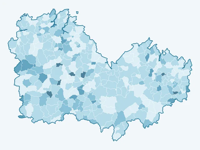 Carte du vote Nathalie Arthaud dans les Côtes-d'Armor (22)