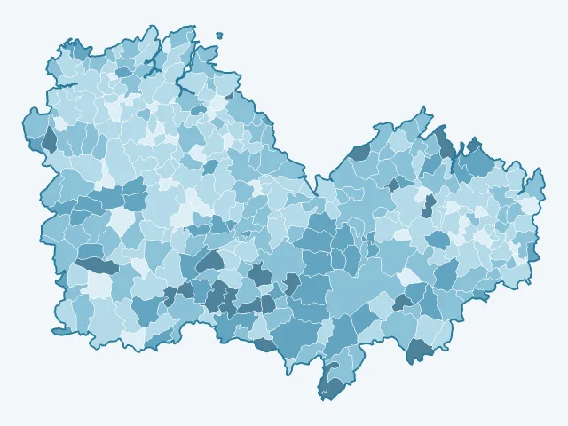 Carte du vote Valérie Pécresse dans les Côtes-d'Armor (22)