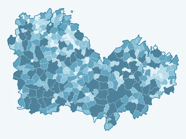 Carte de la superficie dans les Côtes-d'Armor (22)