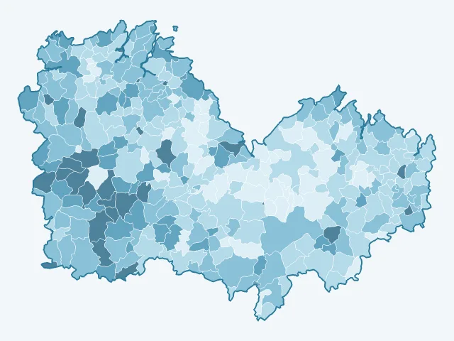 Carte du taux de chômage dans les Côtes-d'Armor (22)