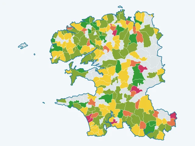 Carte des sports et loisirs dans le Finistère (29)