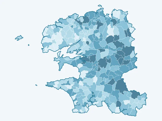 Carte des logements vacants dans le Finistère (29)