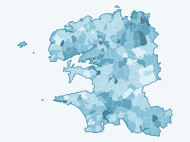 Carte du vote Anne Hidalgo dans le Finistère (29)