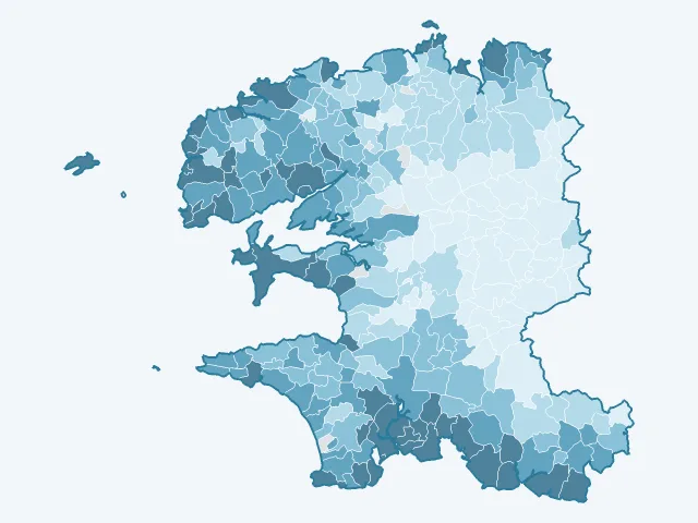 Carte des prix de l'immobilier dans le Finistère (29)
