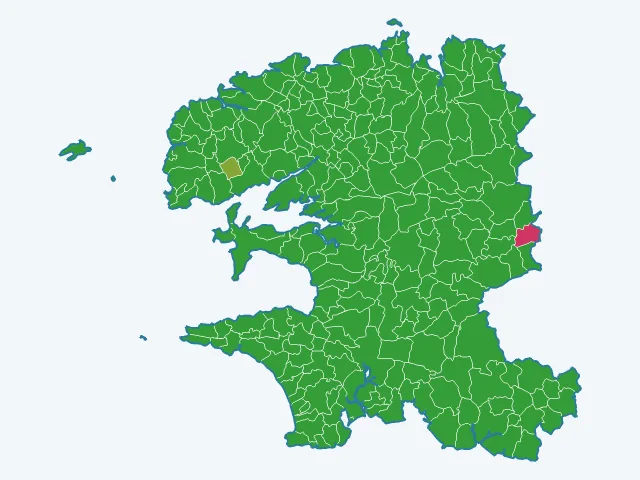 Carte des infractions liées aux stupéfiants dans le Finistère (29)