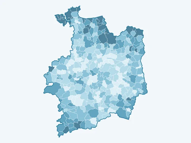Carte de l'âge moyen dans l'Ille-et-Vilaine (35)