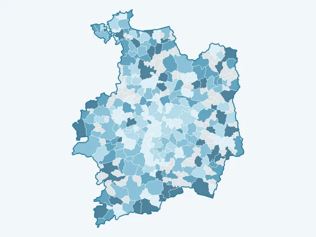 Carte de l'évolution des prix immobiliers dans l'Ille-et-Vilaine (35)