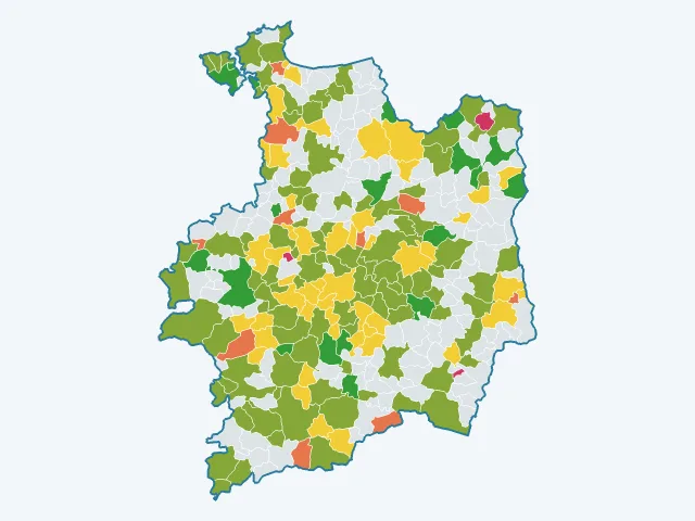 Carte de la satisfaction des habitants dans l'Ille-et-Vilaine (35)