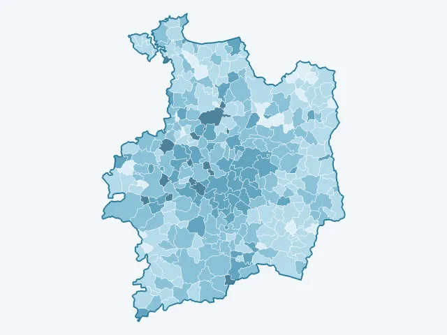 Carte du vote Anne Hidalgo dans l'Ille-et-Vilaine (35)