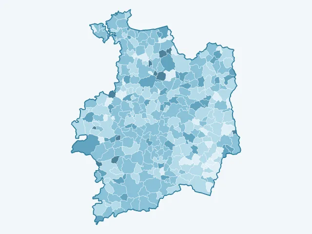 Carte du vote Fabien Roussel dans l'Ille-et-Vilaine (35)