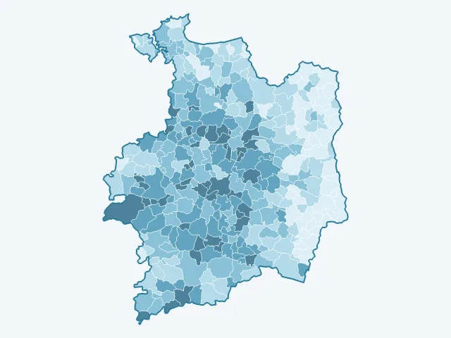 Carte du vote Jean-Luc Mélenchon dans l'Ille-et-Vilaine (35)