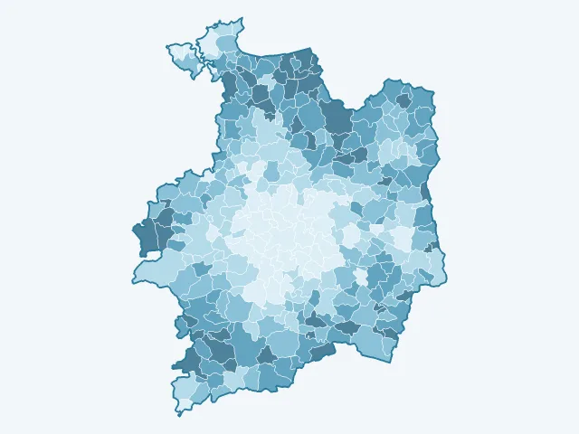 Carte du vote Marine Le Pen dans l'Ille-et-Vilaine (35)