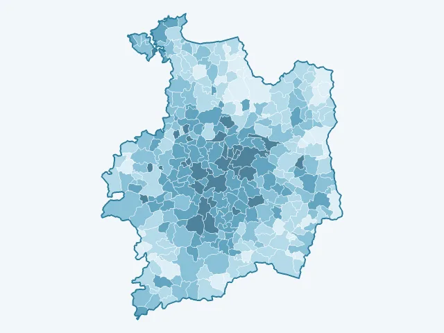 Carte du vote Yannick Jadot dans l'Ille-et-Vilaine (35)