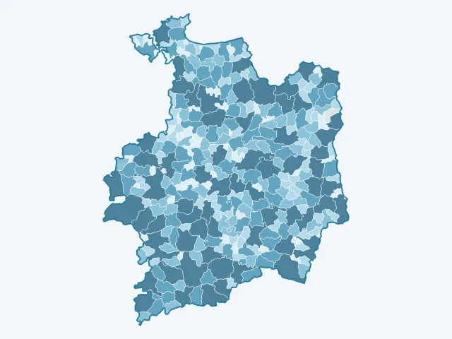 Carte de la superficie dans l'Ille-et-Vilaine (35)