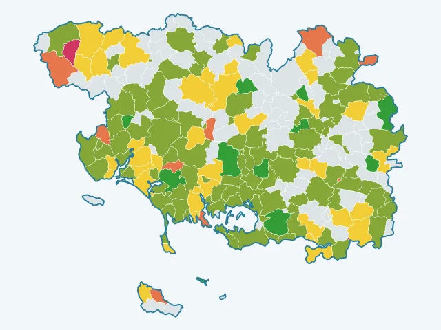 Carte de la satisfaction des habitants dans le Morbihan (56)