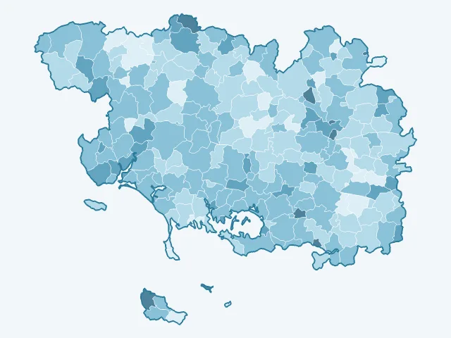 Carte du vote Anne Hidalgo dans le Morbihan (56)
