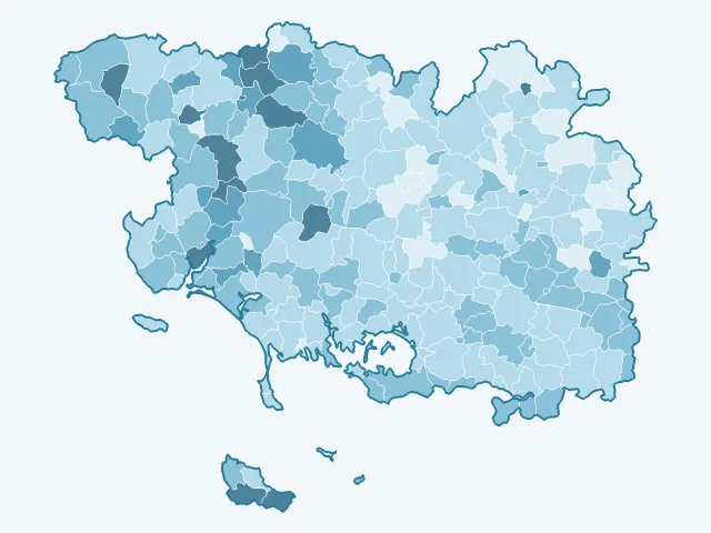 Carte du vote Fabien Roussel dans le Morbihan (56)