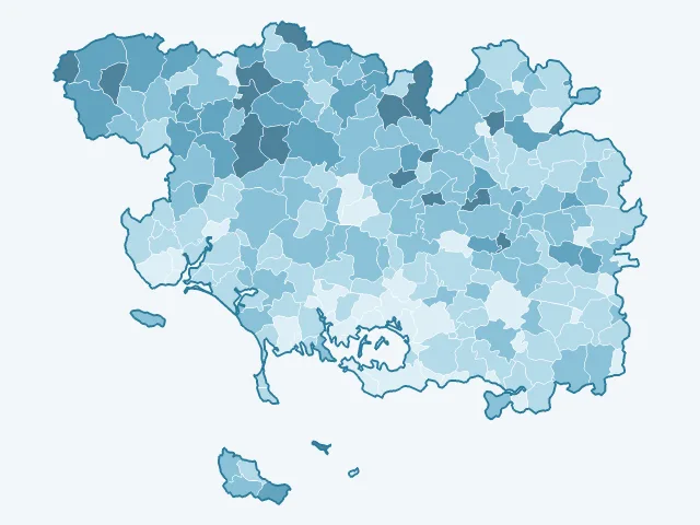 Carte du vote Jean Lassalle dans le Morbihan (56)