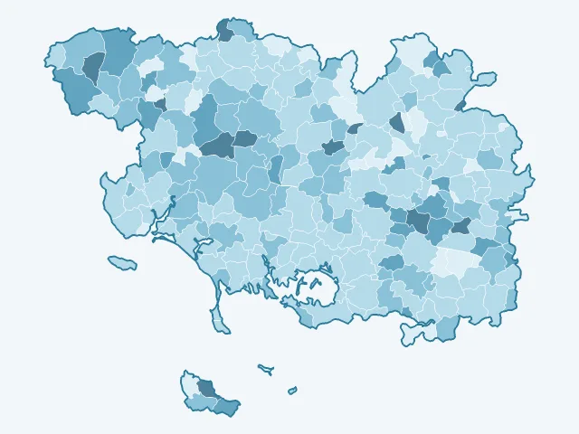 Carte du vote Philippe Poutou dans le Morbihan (56)