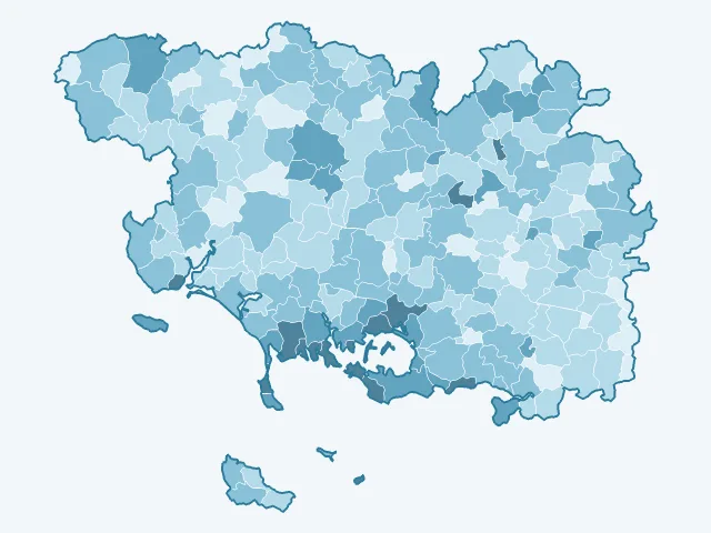 Carte du vote Valérie Pécresse dans le Morbihan (56)