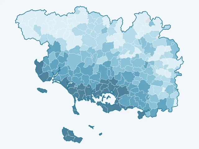 Carte des prix de l'immobilier dans le Morbihan (56)