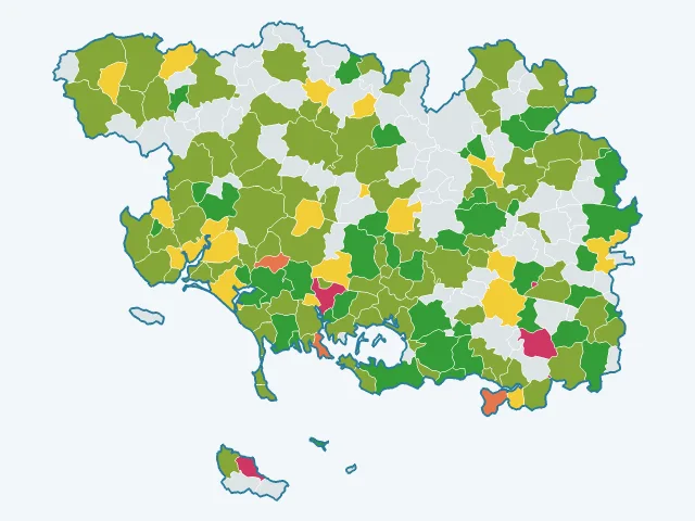Carte du sentiment de sécurité dans le Morbihan (56)