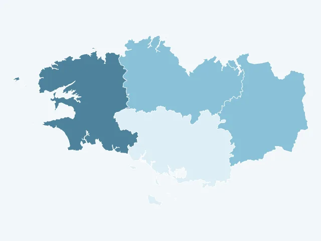 Carte du vote Anne Hidalgo en Bretagne
