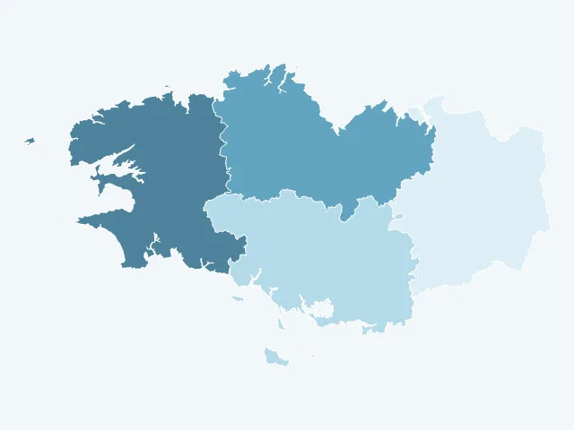 Carte du vote Jean Lassalle en Bretagne