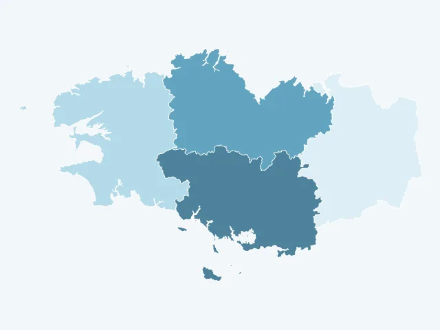 Carte du vote Marine Le Pen en Bretagne
