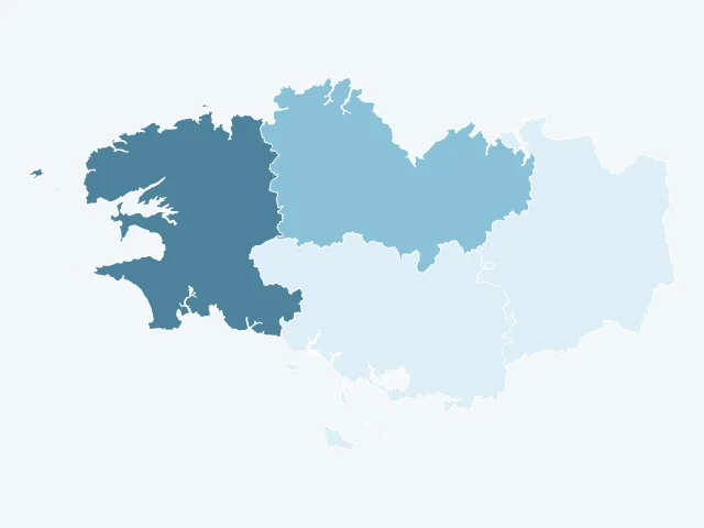 Carte du vote Philippe Poutou en Bretagne
