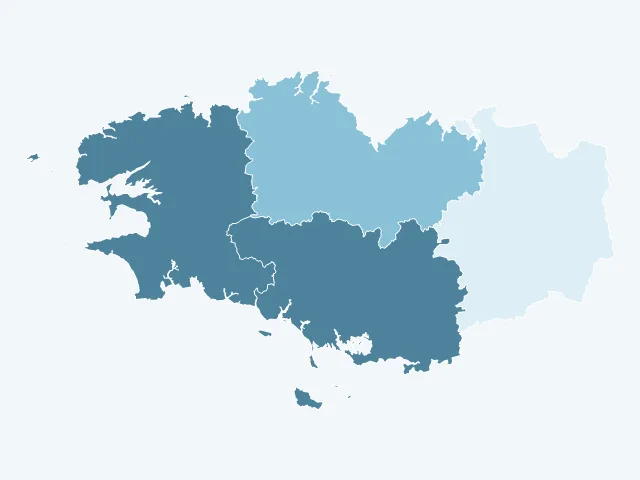 Carte du vote Valérie Pécresse en Bretagne