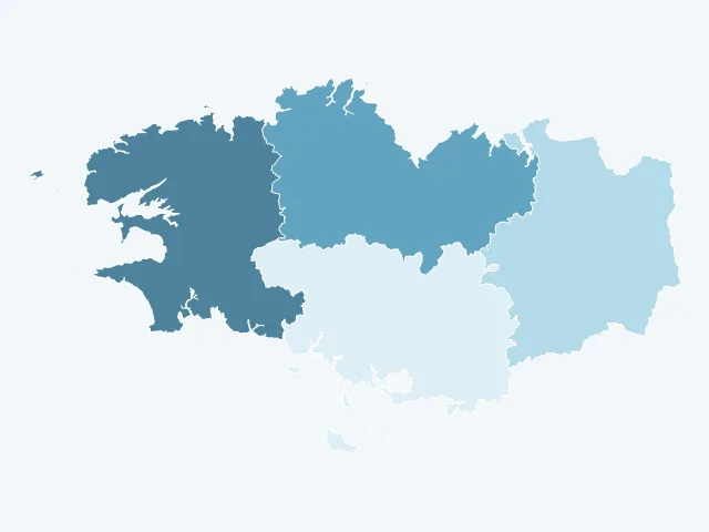 Carte du rendement locatif en Bretagne