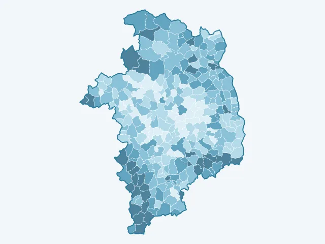 Carte de l'âge moyen dans le Cher (18)