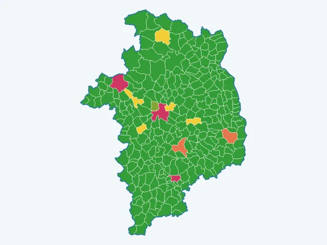Carte des agressions physiques et sexuelles dans le Cher (18)