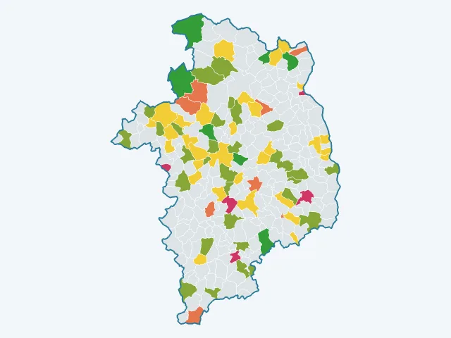 Carte de la satisfaction des habitants dans le Cher (18)