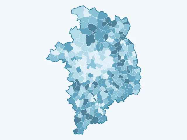 Carte des logements vacants dans le Cher (18)