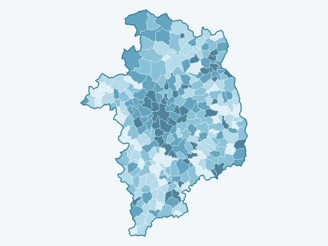 Carte du vote Emmanuel Macron dans le Cher (18)