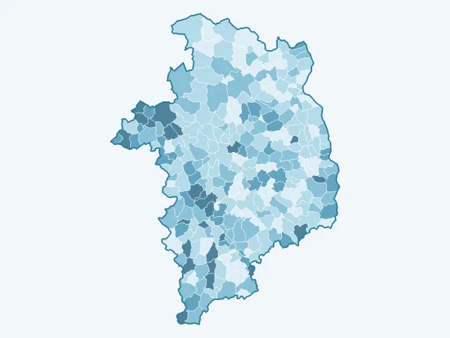 Carte du vote Fabien Roussel dans le Cher (18)