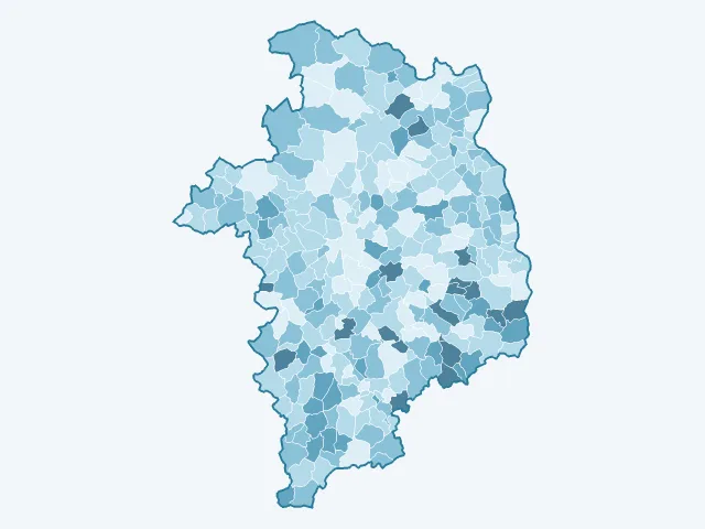 Carte du vote Jean Lassalle dans le Cher (18)
