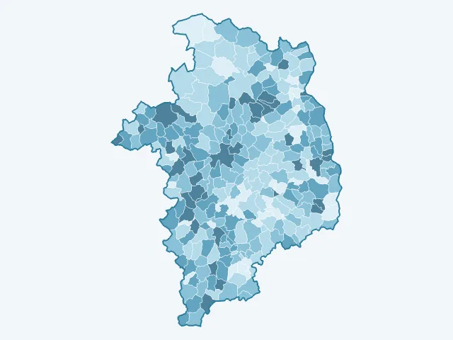 Carte du vote Jean-Luc Mélenchon dans le Cher (18)