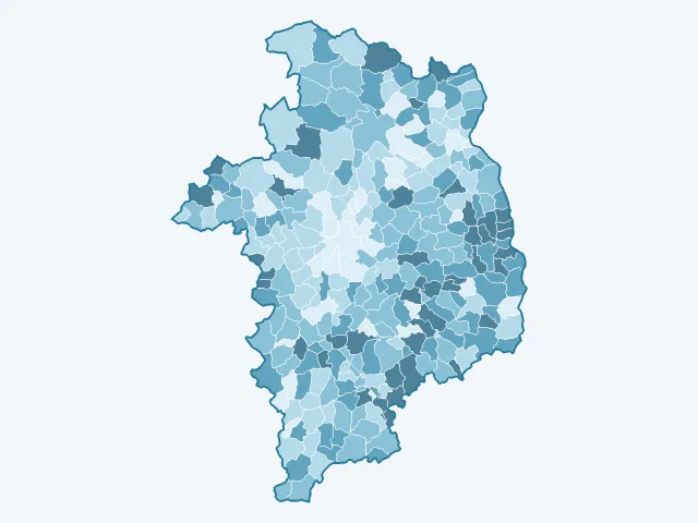 Carte du vote Marine Le Pen dans le Cher (18)