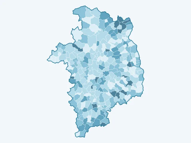 Carte du vote Nicolas Dupont-Aignan dans le Cher (18)