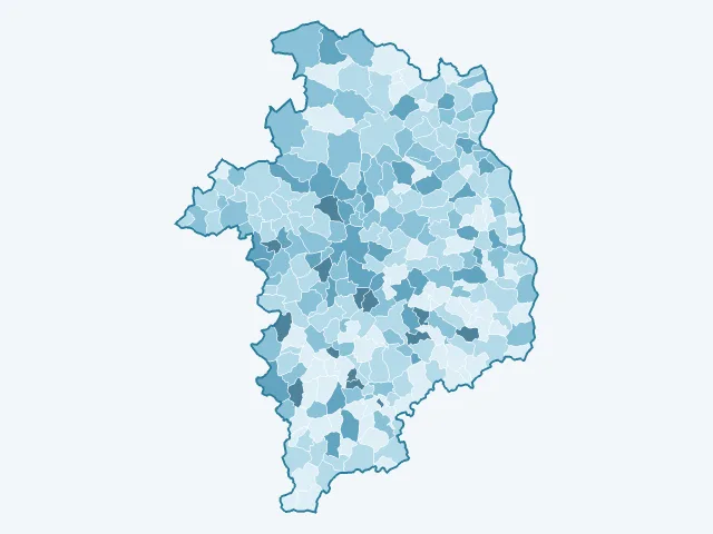 Carte du vote Yannick Jadot dans le Cher (18)