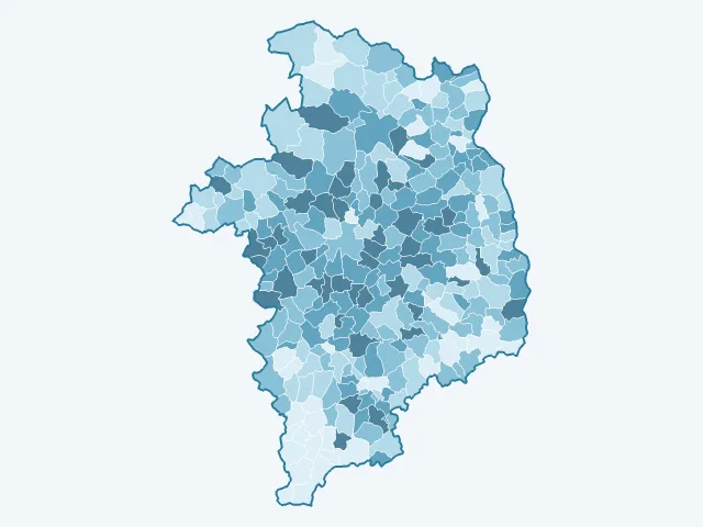 Carte de la population active dans le Cher (18)