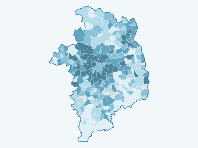 Carte du revenu moyen dans le Cher (18)