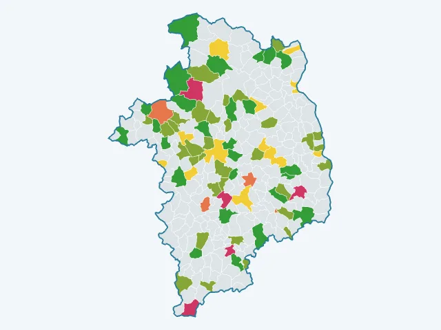 Carte du sentiment de sécurité dans le Cher (18)