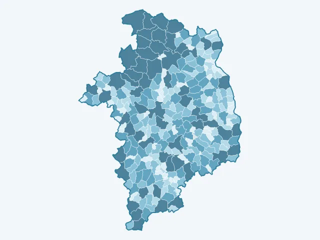 Carte de la superficie dans le Cher (18)